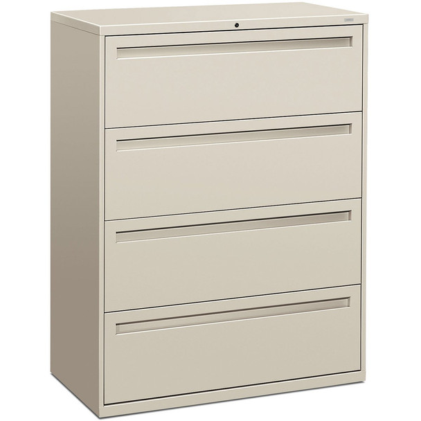HON 700 Series 4-Drawer 42" W Lateral File w Lock 19 1/4" D