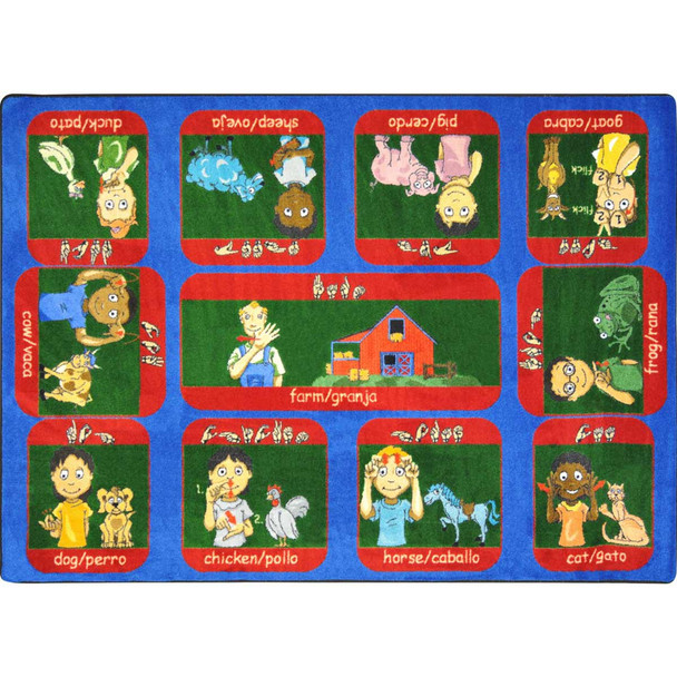 Joy Carpets Signs On The Farm Rug