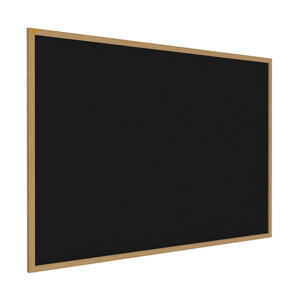 Ghent 3'x4' Wood Frame, Oak Finish Recycled Rubber Bulletin Board