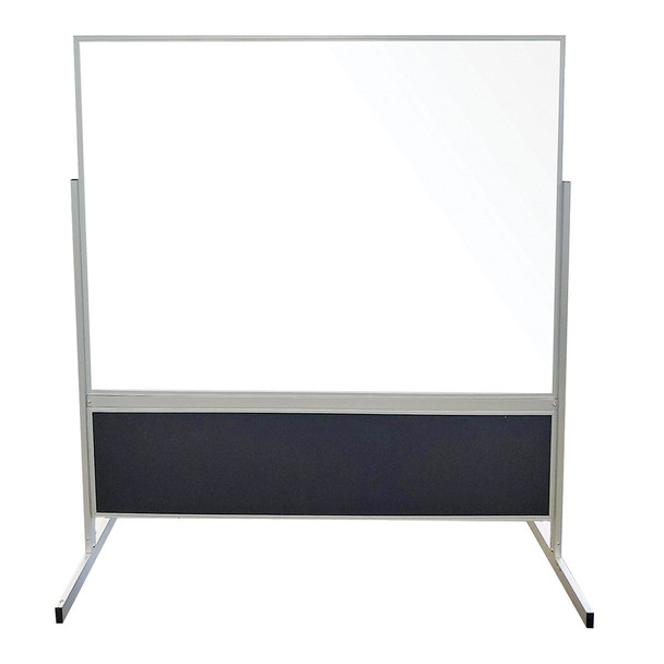 Ghent Double-Sided  Whiteboard-Tackboard w Aluminum Frame 6H x 4W