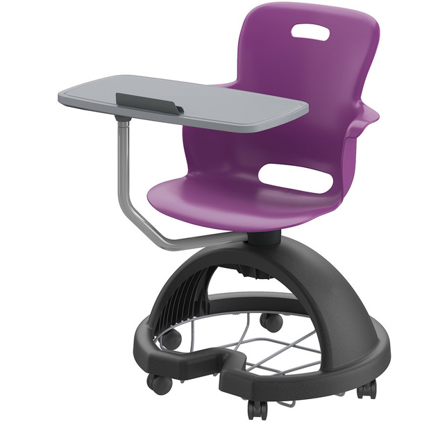 Haskell Ethos Chair w Soft Casters, Work Surface, Tablet Holder