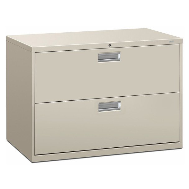 HON Brigade 600 Series 2-Drawer 42"W Lateral File w Lock