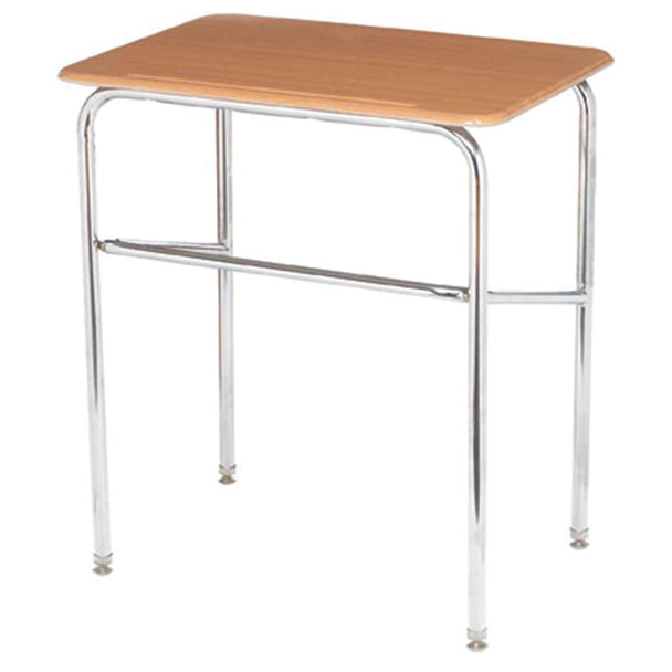 Columbia Hard Plastic Study Top Desk 19"x26" Chrome Frame