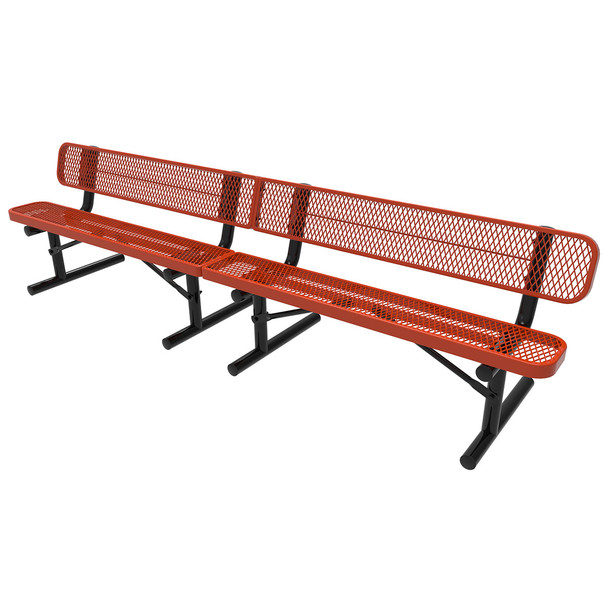 MyTCoat 10' Portable Bench w Back- Expanded Metal