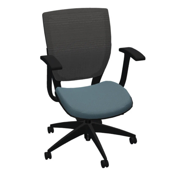 Global Roma 1906 Mesh Medium Back Chair w Arms