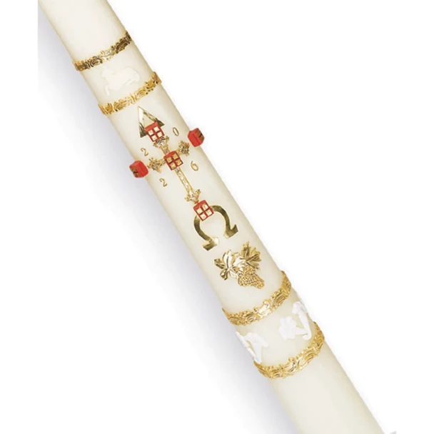 Root Paschal Candle Fully Ornamented