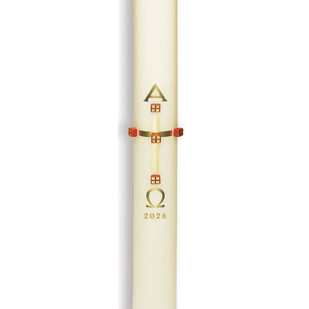 Root Paschal Candle Alpha & Omega