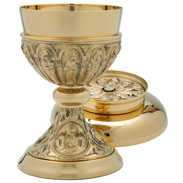 Alviti A-4136G Chalice w Bowl Paten