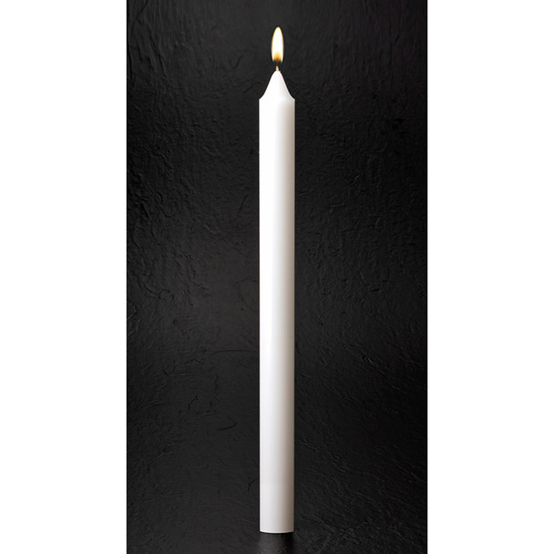 Emkay Altar Candle Stearic 15" x 1 1/8" 12/Ct Plain End