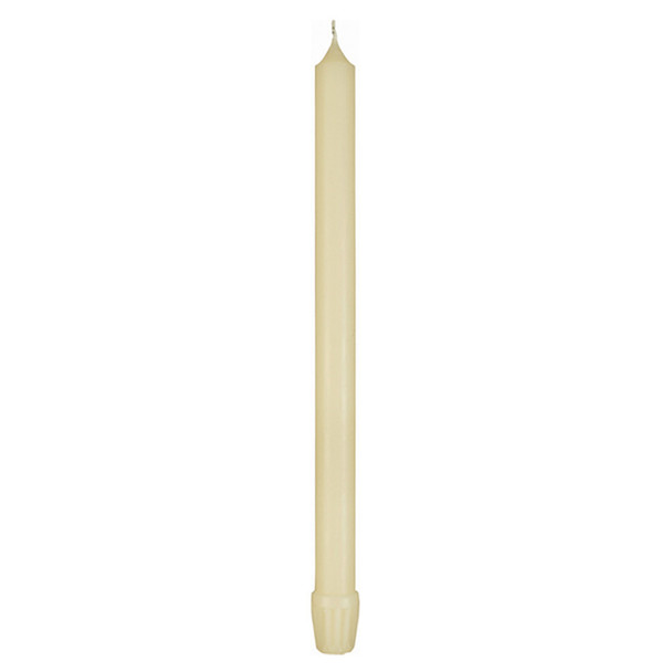 Root Beeswax Altar Candles - 55/64" Root Diameter x 13" - 51% Beeswax, Self Fitting Base, 24-Pack