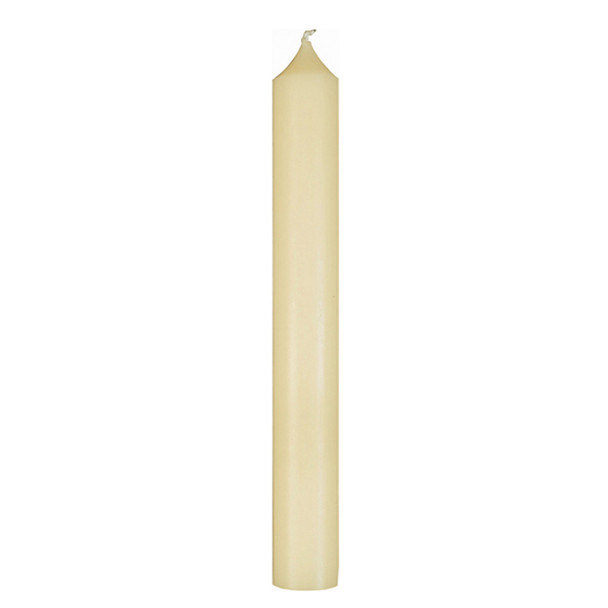 Root Beeswax Altar Candles - 1-15/32" Root Diameter x 12" - 51% Beeswax, Recessed Base, 12-Pack