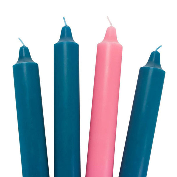 Root Advent Candle Set 1 1/2" x 12" 3 Blue/1 Rose All Purpose End
