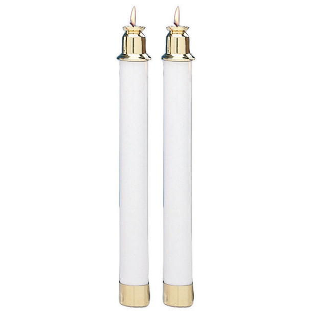 Will & Baumer Altar Tube Candles 1 3/8" x 13 1/2" Set of 2
