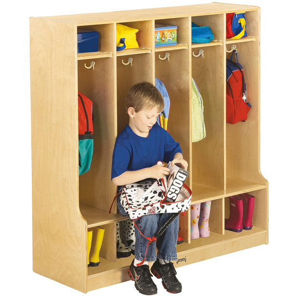 Jonti-Craft 5 Section Coat Locker w Step