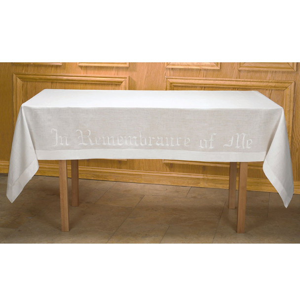 RJ Toomey Altar Frontal In Remembrance of Me 50" x 96" 2" Hem