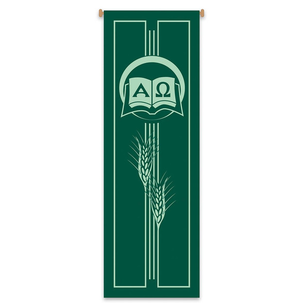 Slabbinck Banner Alpha-Omega and Wheat 39 3/8" x 118"