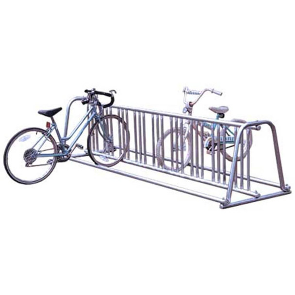 Leisure Craft A-Frame Bike Rack 60" Galvanized Double-Sided Holds 8 Bikes