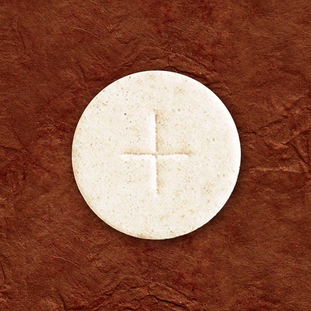 Cavanagh Altar Bread 1 3/8" White w Cross-Rolls 16K/Cs