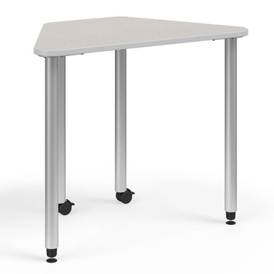 KI Ruckus Post-Leg Fixed Height Trapezoid Desk 24