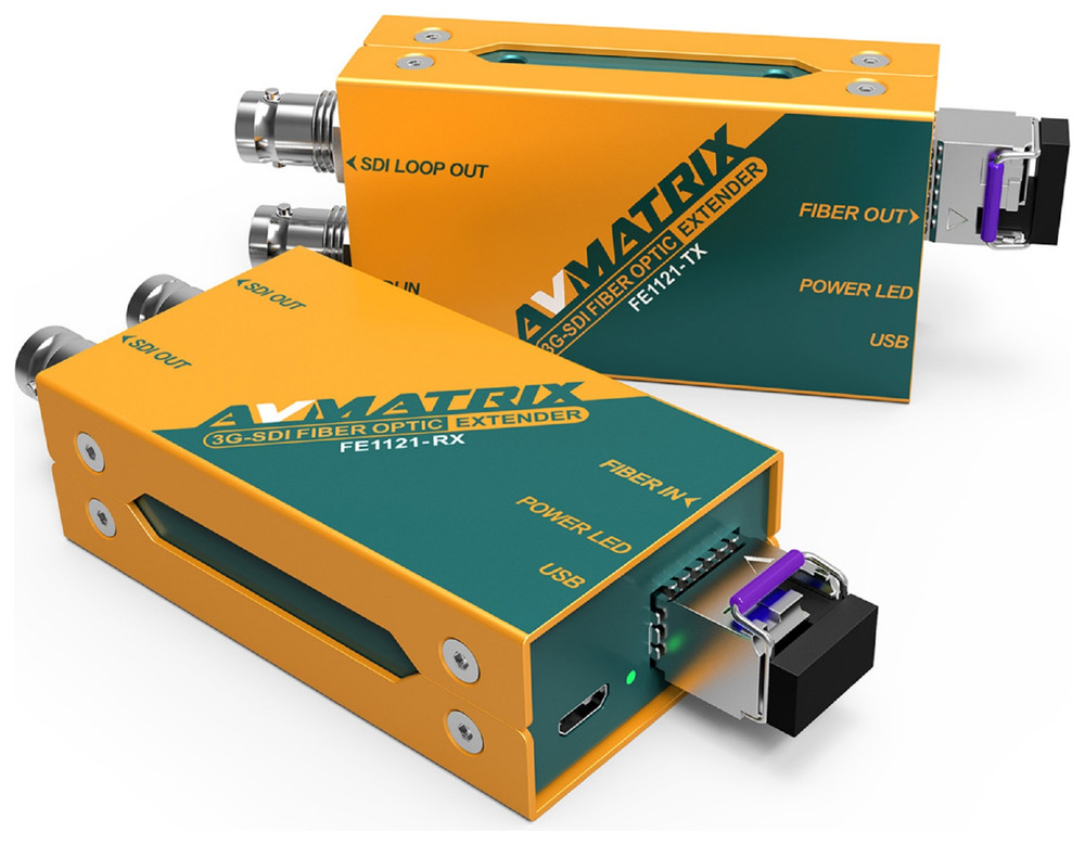 AVMatrix FE1121 20km 3G-SDI Fiber Optic Extender - Image 1