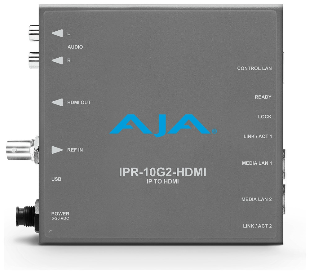 AJA Single Channel SMPTE ST 2110 Video and Audio IP Decoder to HDMI - Image 1