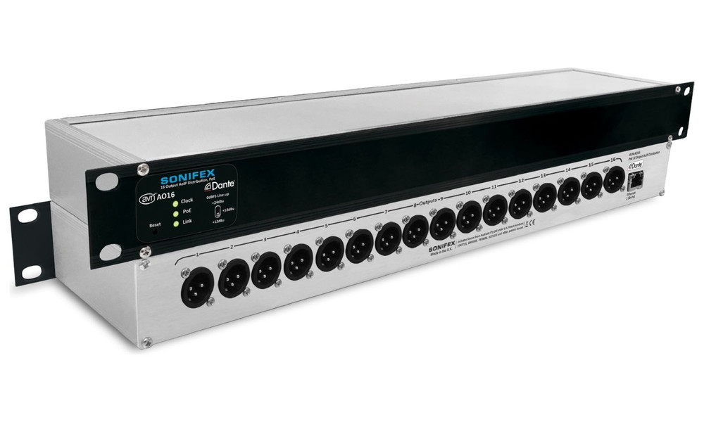Sonifex AVN-AO16 Dante® Interface, PoE - Image 1 Sonifex AVN-AO16 Dante® Interface, PoE - Image 1