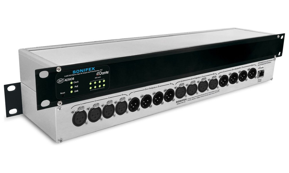 Sonifex AVN-AESIO8 Dante® Interface, PoE - Image 1 Sonifex AVN-AESIO8 Dante® Interface, PoE - Image 1