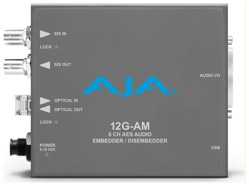 AJA 12G-AM-R 8-Channel 12G-SDI AES audio Embedder/Disembedder - Image 1