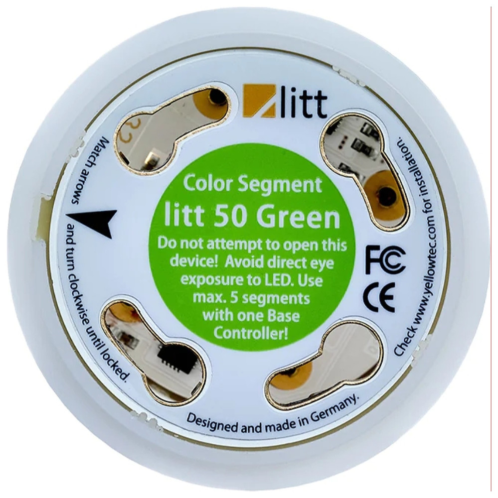 Yellowtec YT9302 Litt 50/35 Color Segment, Ø 51mm, Height 41mm - Green - Image 1