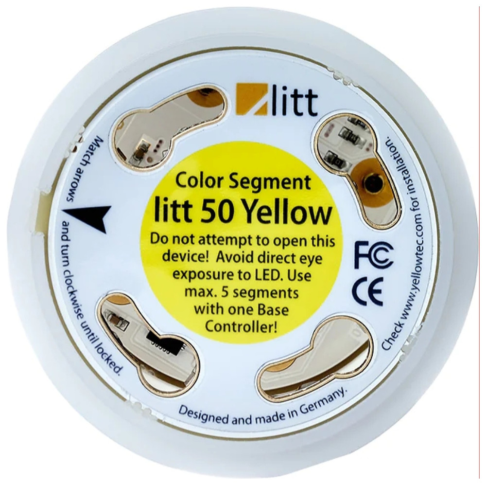 Yellowtec YT9303 Litt 50/35 Color Segment, Ø 51mm, Height 41mm - Yellow - Image 1