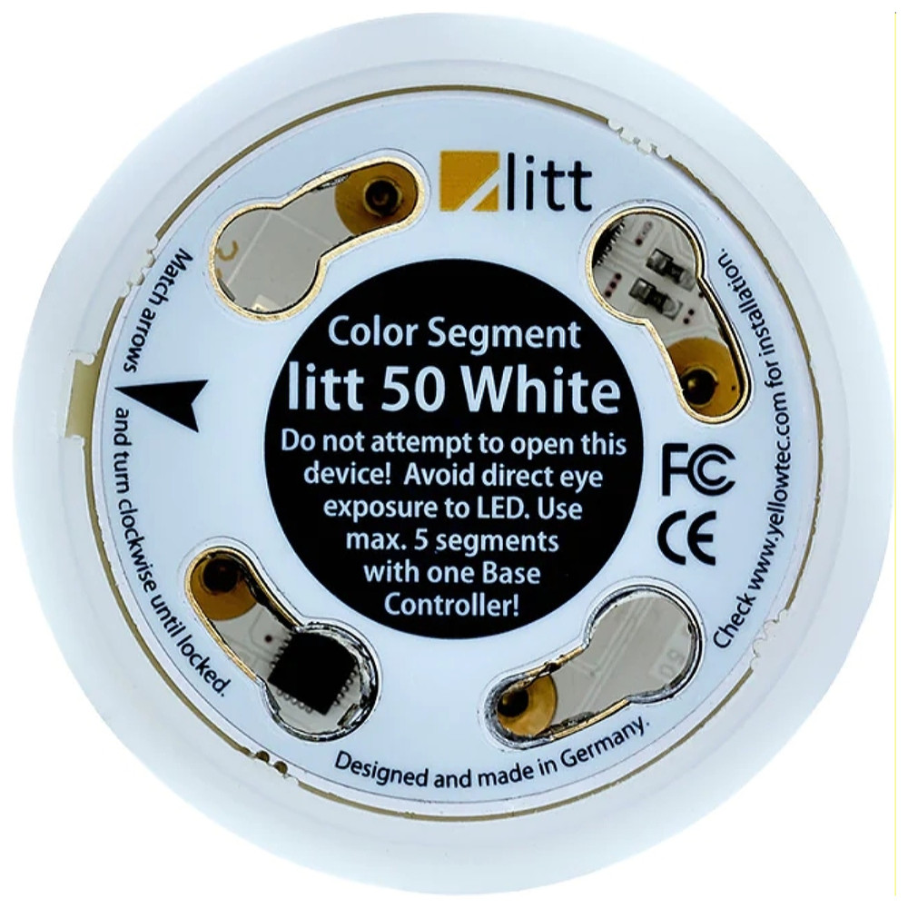 Yellowtec YT9904 Litt 50/35 Black Color Segment, Ø 51mm, Height 41mm - White - Image 1