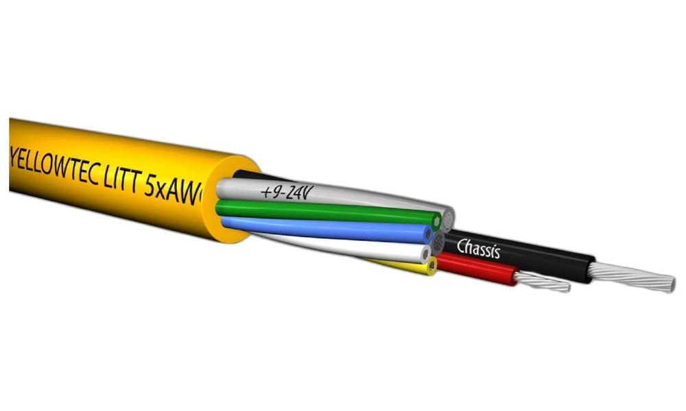 Yellowtec YT9603 Litt System cable, 8 wires, color coded 100 meter drum - Image 1