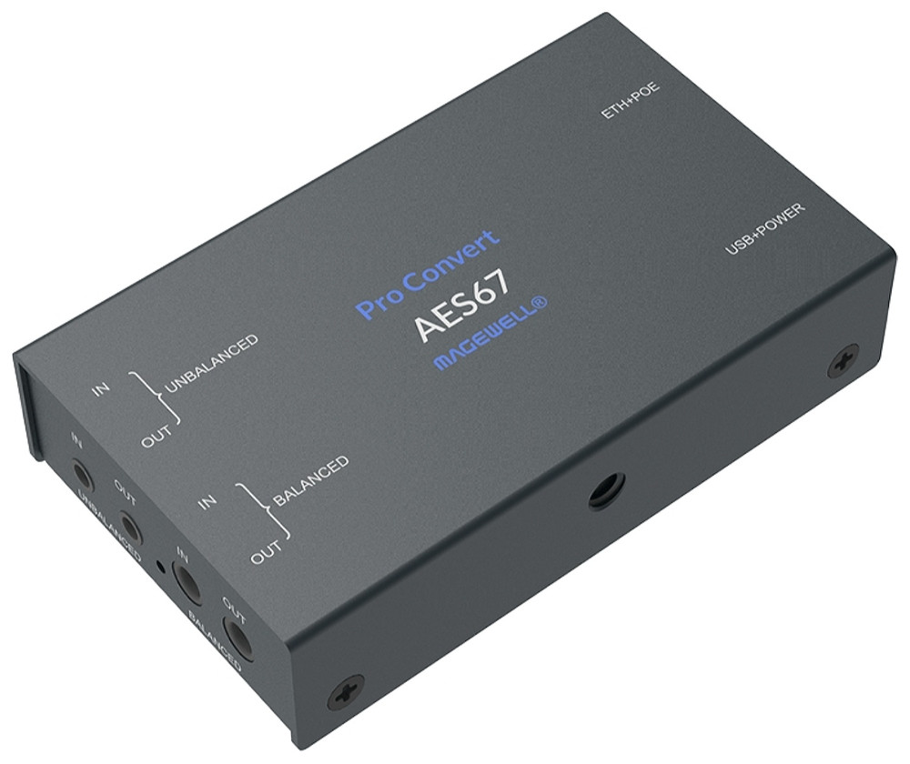 Magewell Pro Convert AES67 - Bi-Directional Audio Encoder/Decoder with Analog Stereo Input/Output - Image 1