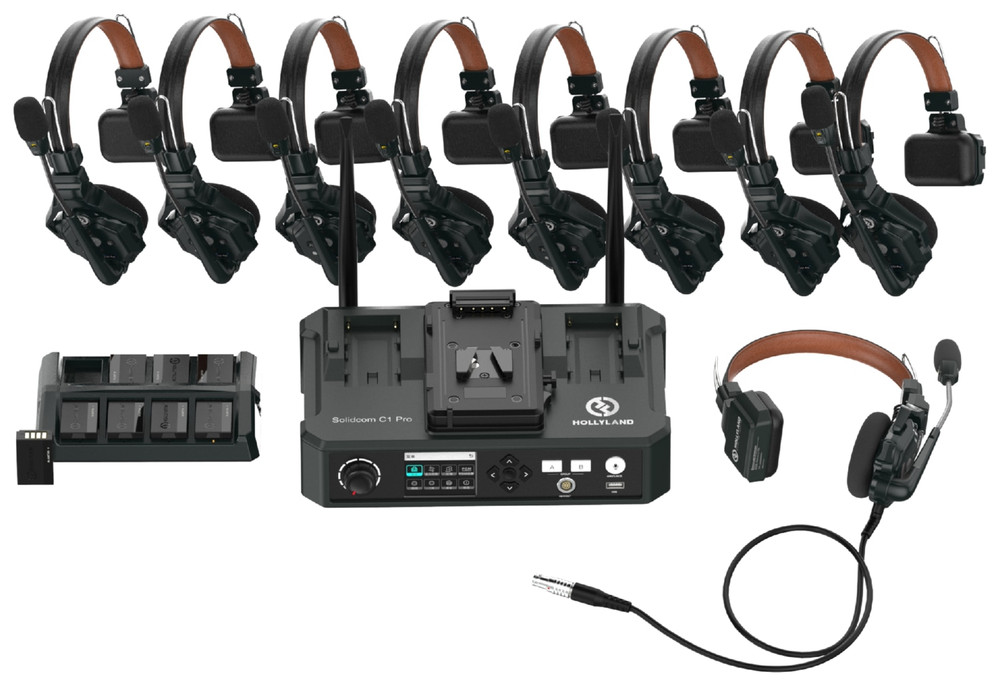 Hollyland Solidcom C1 Pro Wireless Intercom System - 8S with Hub Base - Image 1