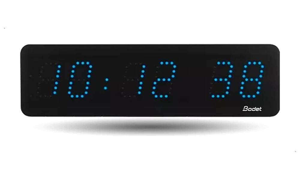 Bodet Style II 5S - HH:MM:SS, 5cm, NTP, PoE, Blue LEDs - Image 1