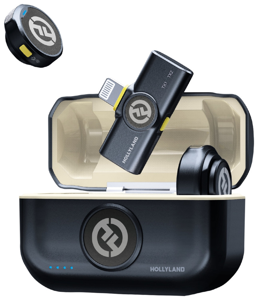 Hollyland Lark M2 - Mobile Duo Version with Lighting, Shine Charcoal - Image 1