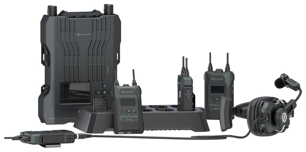 Hollyland Solidcom M1 Pro Wireless Intercom System - 4 Beltpacks & Single-Ear Headsets - Image 1