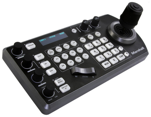Marshall Compact IP PTZ Joystick Controller supports multiple protocols over IP, RS232, RS422 - Image 1