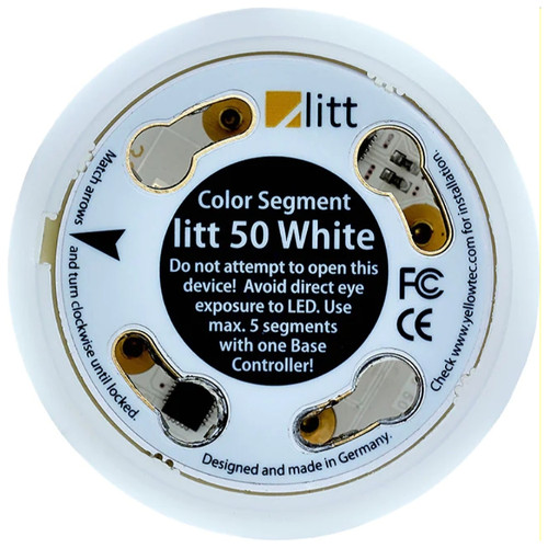 Yellowtec YT9204 Litt 50/22 Color Segment, Ø 51mm, Height 27mm - White - Image 1