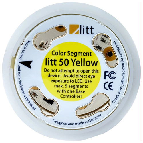 Yellowtec YT9803 Litt 50/22 Black Color Segment, Ø 51mm, Height 27mm - Yellow - Image 1