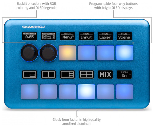 Skaarhoj Quick Pad Auxiliary Panel (Blue) - Image 1