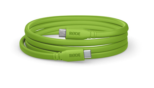 RØDE Green 1.5M USB-C TO USB-C cable to connect USB-C devices to computers and tablets. - Image 1