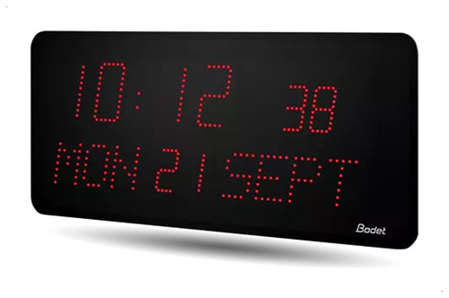 Bodet Style II 10SD - HH:MM:SS, Day, Date, 10cm, NTP, PoE, Red LEDs - Image 1