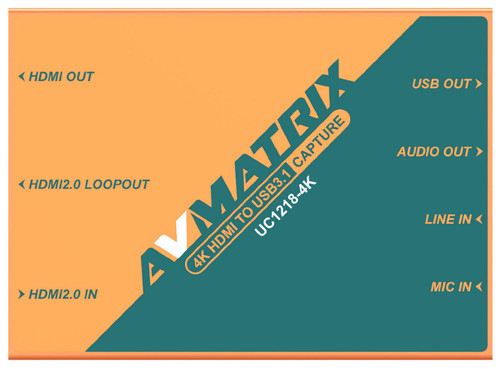 AVMatrix UC1218-4K - 4K HDMI TO USB Capture - Image 1