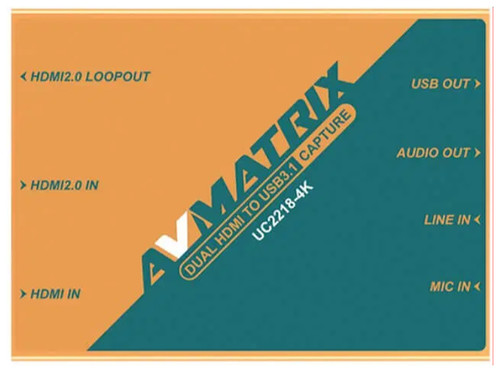 AVMatrix UC2218-4K - DUAL HDMI TO USB Capture - Image 1