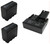 IDX Bundle Includes 2 x ID-SL-F50 Batteries and 1 x ID-LC-2A 7.4V/7.2V 2ch Simultaneous Charger - Image 1