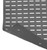 Carcajou Tactical DIY MOLLE panel in Wolf Grey on a white background, with the lower left corner flipped over to reveal its GreyWolf backside, available at Hudson Supplies Corp.
