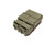 Back side of a  FASTmg  five five six belt version in coyote camo green in a perspective view over a white back ground.