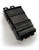 Black FASTmg practical rigid pouch front view, polymer practical items carrier by Hudson Supplies Corp