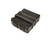 A  FASTmg  762 belt version in black color, is laying down on  white background  view  in perspective.